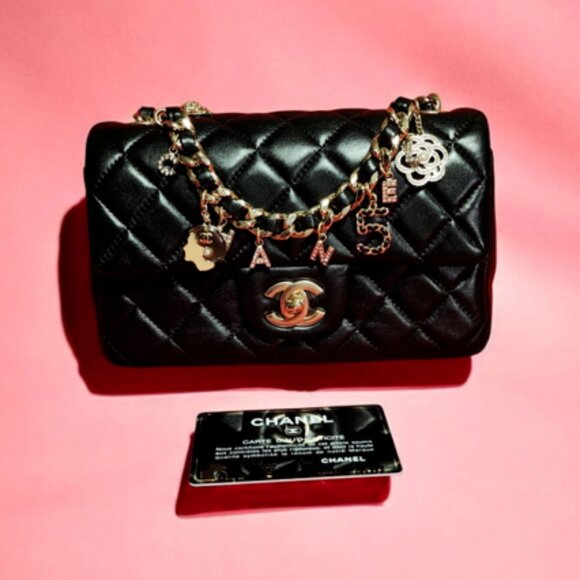 Chanel Coco Charms Mini Rectangular Flap Bag – Black Quilted Lambskin, Gold Hard - Picture 2 of 14